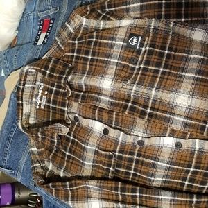 Wolverins Flannel... Almost New...button Shirt. Men's Medium. Plaid/Multi Color.